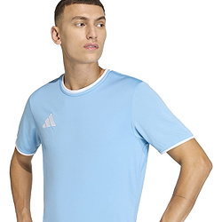 Présentation: Adidas Entrada 26 Maillot Manches Courtes Hommes - Bleu Ciel / Blanc
