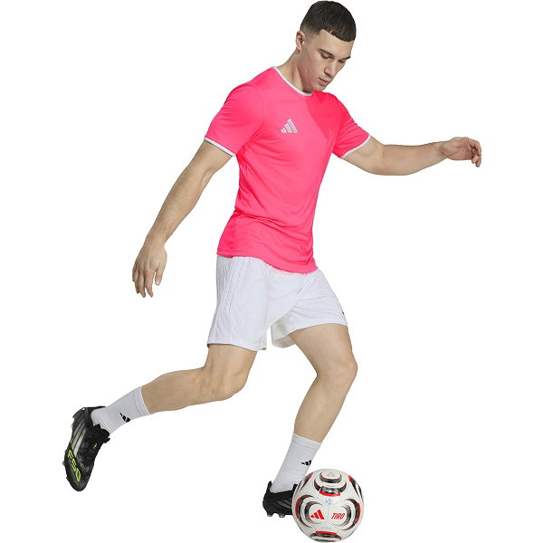 Adidas Entrada 26 Shirt Korte Mouw Heren - Roze / Wit