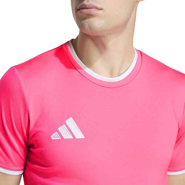 Adidas Entrada 26 Shirt Korte Mouw Heren - Roze / Wit