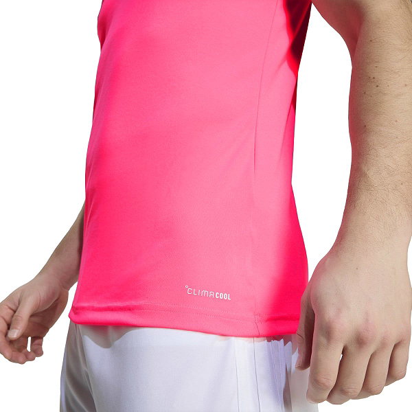 Adidas Entrada 26 Shirt Korte Mouw Heren - Roze / Wit
