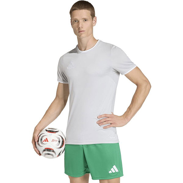 Adidas Entrada 26 Maillot Manches Courtes Hommes - Gris / Blanc