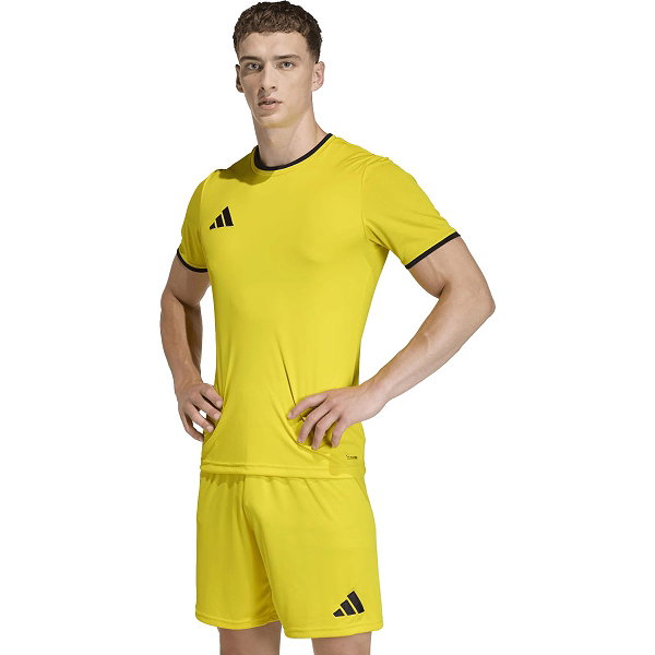 Adidas Entrada 26 Shirt Korte Mouw Heren - Geel / Zwart