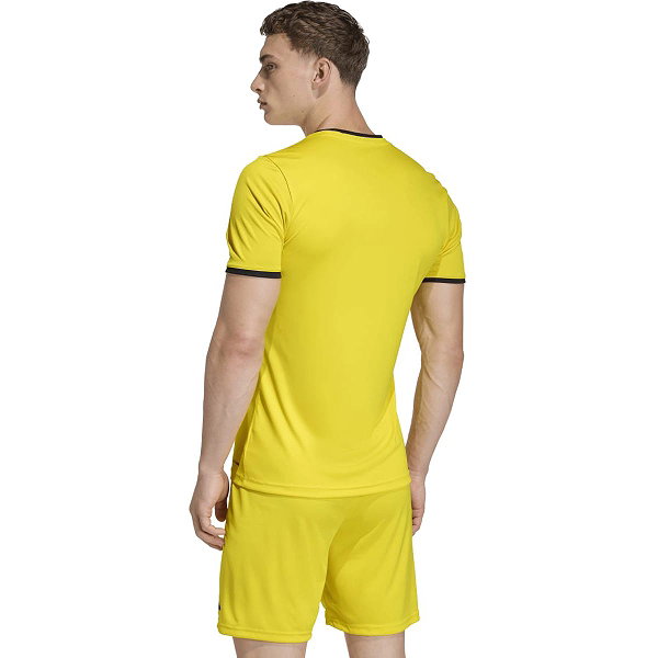 Adidas Entrada 26 Shirt Korte Mouw Heren - Geel / Zwart
