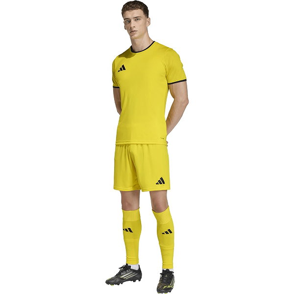 Adidas Entrada 26 Shirt Korte Mouw Heren - Geel / Zwart