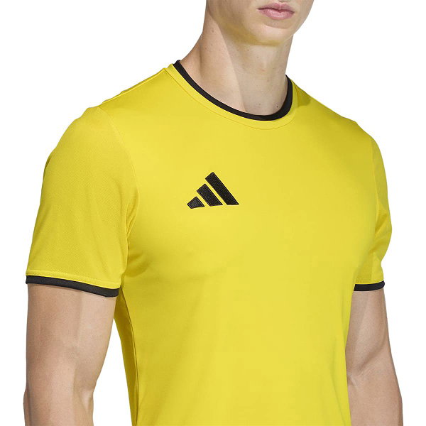 Adidas Entrada 26 Shirt Korte Mouw Heren - Geel / Zwart