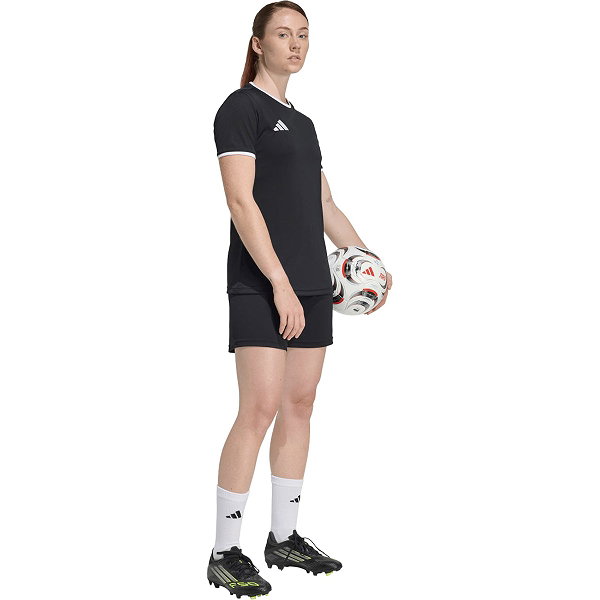 Adidas Entrada 26 Maillot Manches Courtes Femmes - Noir / Blanc