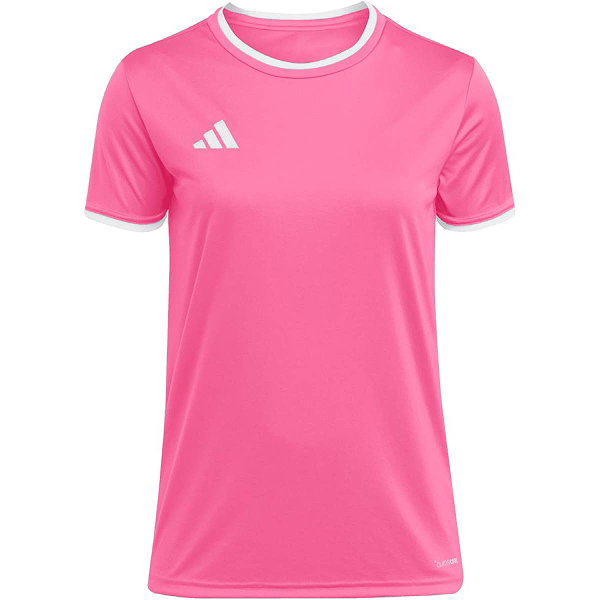 Adidas Entrada 26 Maillot Manches Courtes Femmes - Rose / Blanc