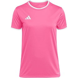 Présentation: Adidas Entrada 26 Maillot Manches Courtes Femmes - Rose / Blanc