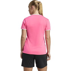 Présentation: Adidas Entrada 26 Maillot Manches Courtes Femmes - Rose / Blanc