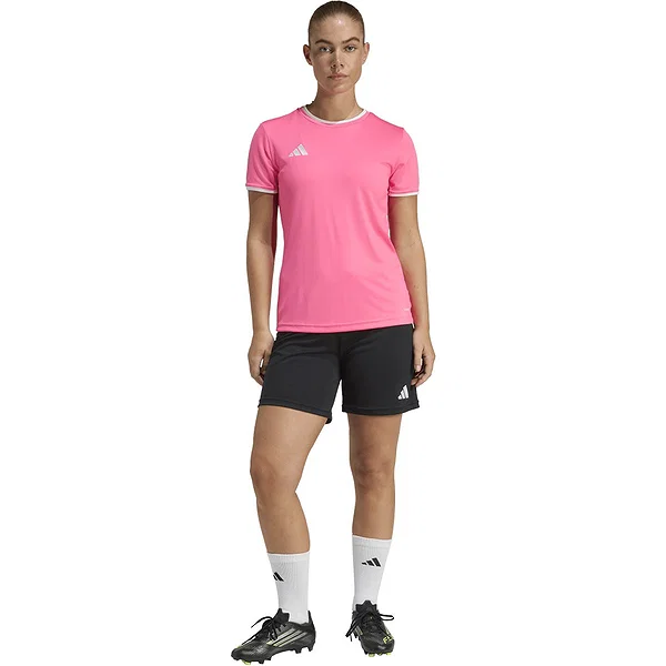 Adidas Entrada 26 Maillot Manches Courtes Femmes - Rose / Blanc