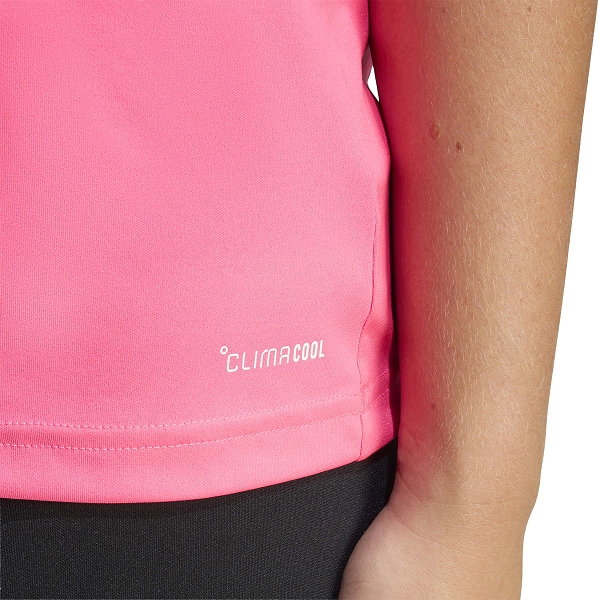 Adidas Entrada 26 Maillot Manches Courtes Femmes - Rose / Blanc