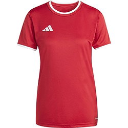 Présentation: Adidas Entrada 26 Maillot Manches Courtes Femmes - Rouge / Blanc