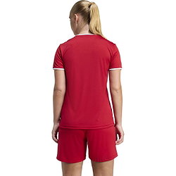 Présentation: Adidas Entrada 26 Maillot Manches Courtes Femmes - Rouge / Blanc