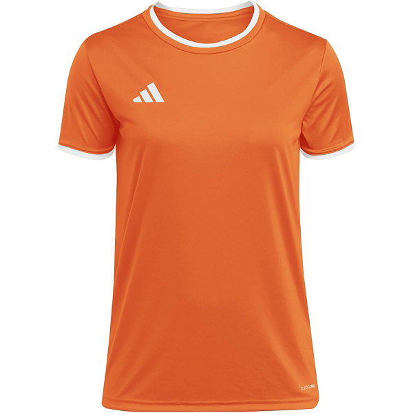 Adidas Entrada 26 Maillot Manches Courtes Femmes - Orange / Blanc