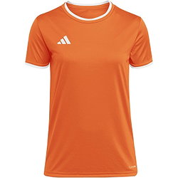Présentation: Adidas Entrada 26 Maillot Manches Courtes Femmes - Orange / Blanc
