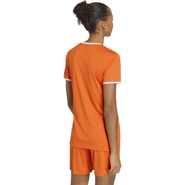 Adidas Entrada 26 Maillot Manches Courtes Femmes - Orange / Blanc