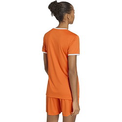 Présentation: Adidas Entrada 26 Maillot Manches Courtes Femmes - Orange / Blanc