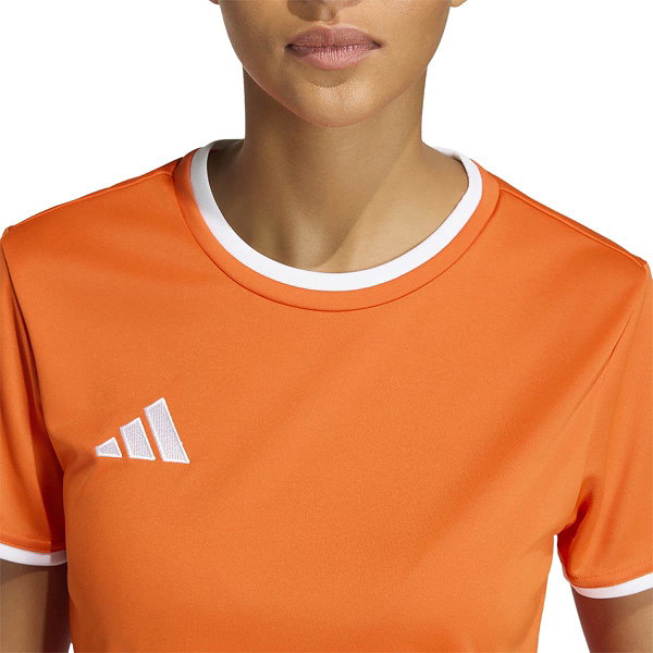 Adidas Entrada 26 Maillot Manches Courtes Femmes - Orange / Blanc