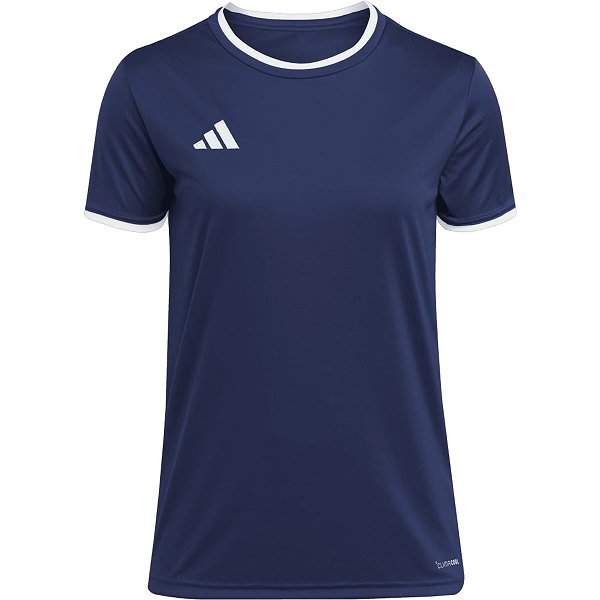 Adidas Entrada 26 Shirt Korte Mouw Dames - Marine / Wit