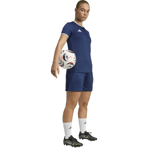Adidas Entrada 26 Shirt Korte Mouw Dames - Marine / Wit