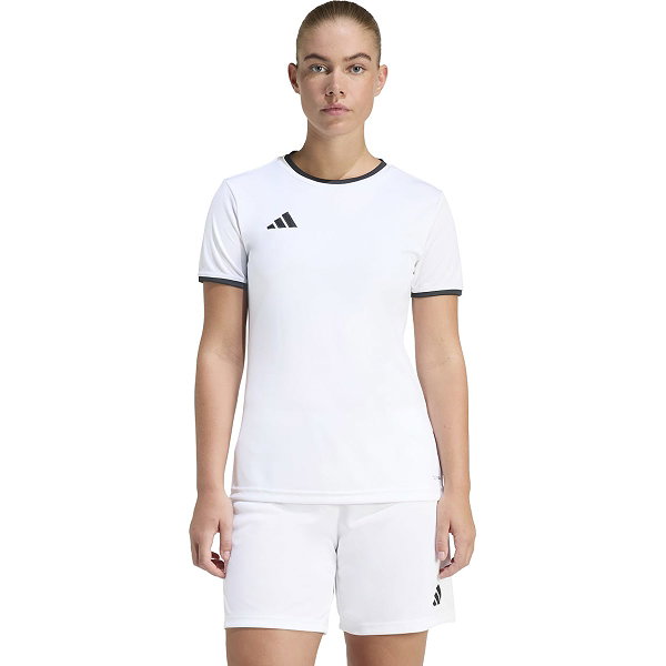 Adidas Entrada 26 Maillot Manches Courtes Femmes - Blanc / Noir