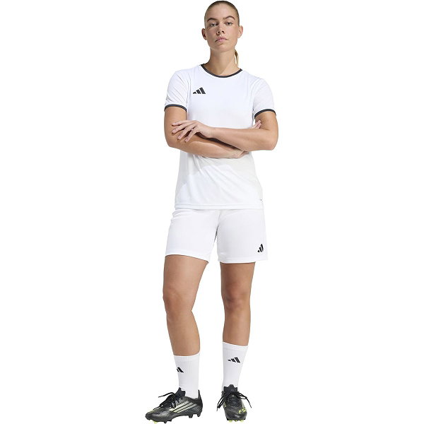 Adidas Entrada 26 Maillot Manches Courtes Femmes - Blanc / Noir