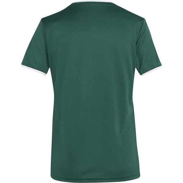 Adidas Entrada 26 Maillot Manches Courtes Femmes - Vert Foncé / Blanc