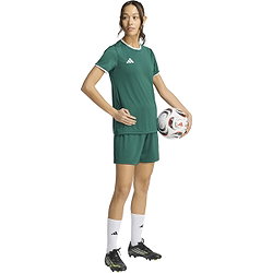 Présentation: Adidas Entrada 26 Maillot Manches Courtes Femmes - Vert Foncé / Blanc