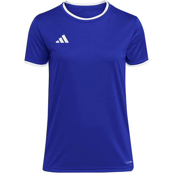 Adidas Entrada 26 Maillot Manches Courtes Femmes - Royal / Blanc