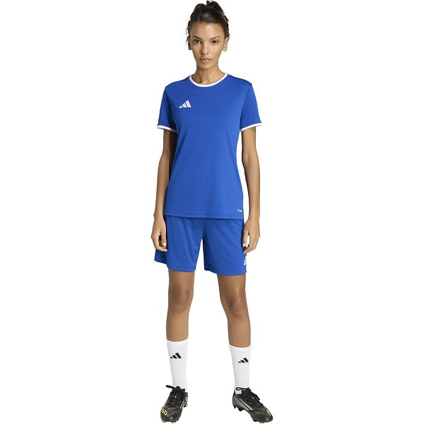 Adidas Entrada 26 Maillot Manches Courtes Femmes - Royal / Blanc
