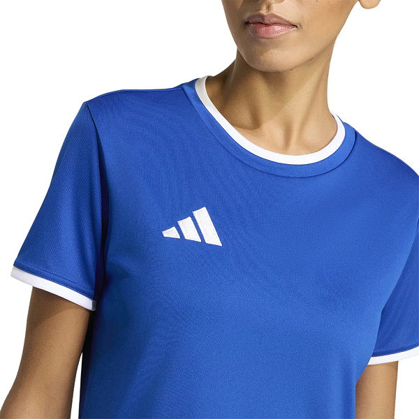 Adidas Entrada 26 Maillot Manches Courtes Femmes - Royal / Blanc