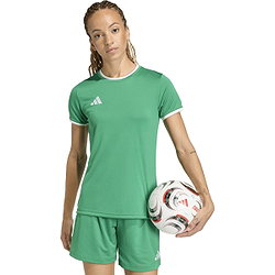 Présentation: Adidas Entrada 26 Maillot Manches Courtes Femmes - Vert / Blanc