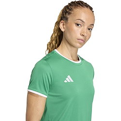 Présentation: Adidas Entrada 26 Maillot Manches Courtes Femmes - Vert / Blanc