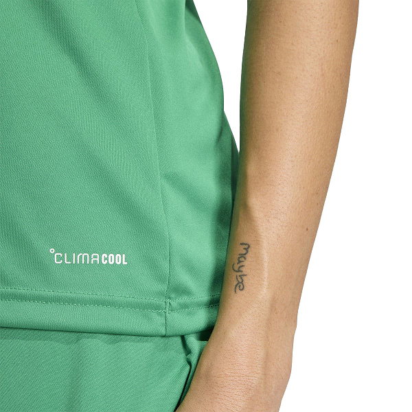 Adidas Entrada 26 Maillot Manches Courtes Femmes - Vert / Blanc