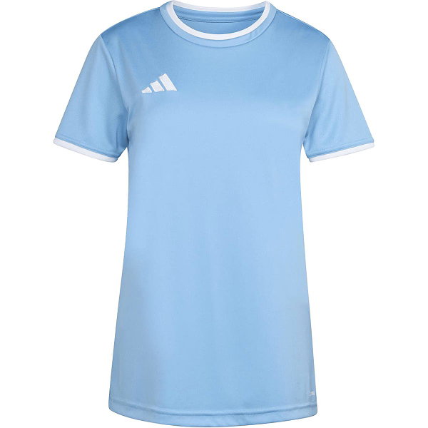 Adidas Entrada 26 Maillot Manches Courtes Femmes - Bleu Ciel / Blanc
