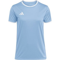 Présentation: Adidas Entrada 26 Maillot Manches Courtes Femmes - Bleu Ciel / Blanc