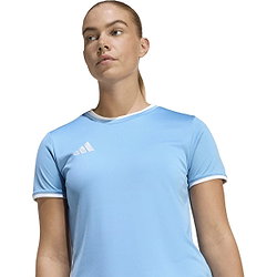 Présentation: Adidas Entrada 26 Maillot Manches Courtes Femmes - Bleu Ciel / Blanc