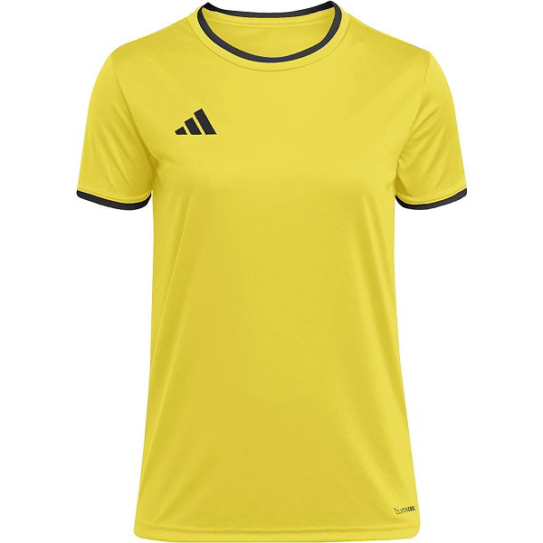 Adidas Entrada 26 Maillot Manches Courtes Femmes - Jaune / Noir