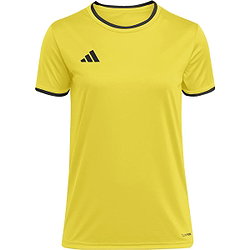 Présentation: Adidas Entrada 26 Maillot Manches Courtes Femmes - Jaune / Noir