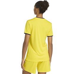 Présentation: Adidas Entrada 26 Maillot Manches Courtes Femmes - Jaune / Noir