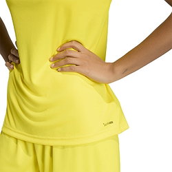 Présentation: Adidas Entrada 26 Maillot Manches Courtes Femmes - Jaune / Noir