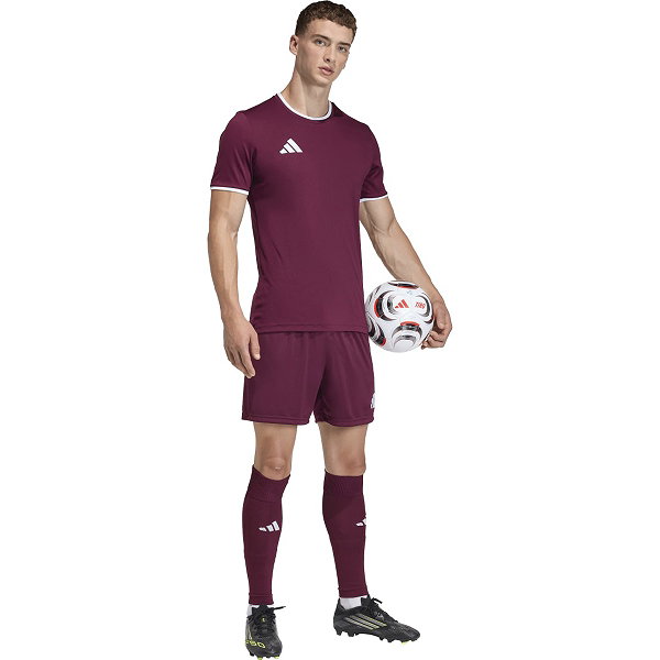Adidas Entrada 26 Short Heren - Bordeaux / Wit