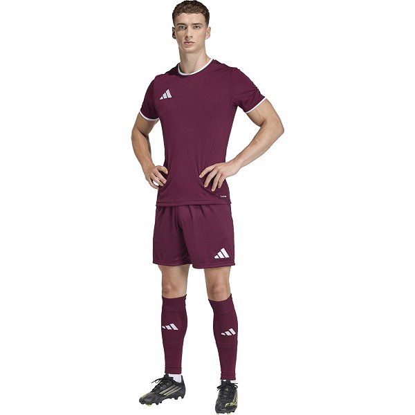 Adidas Entrada 26 Short Heren - Bordeaux / Wit