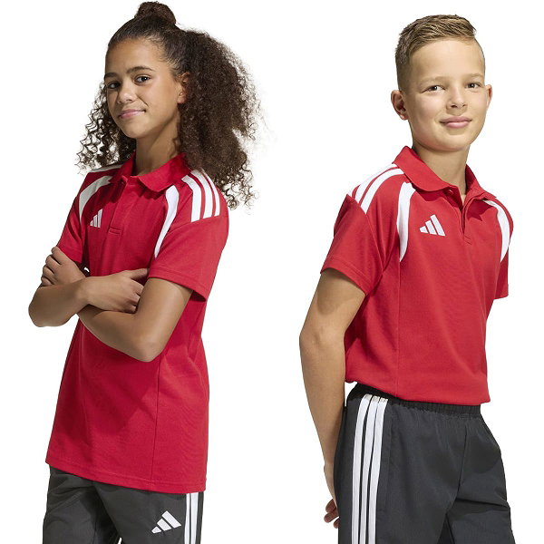 Adidas Tiro 26 League Polo Enfants - Rouge / Blanc