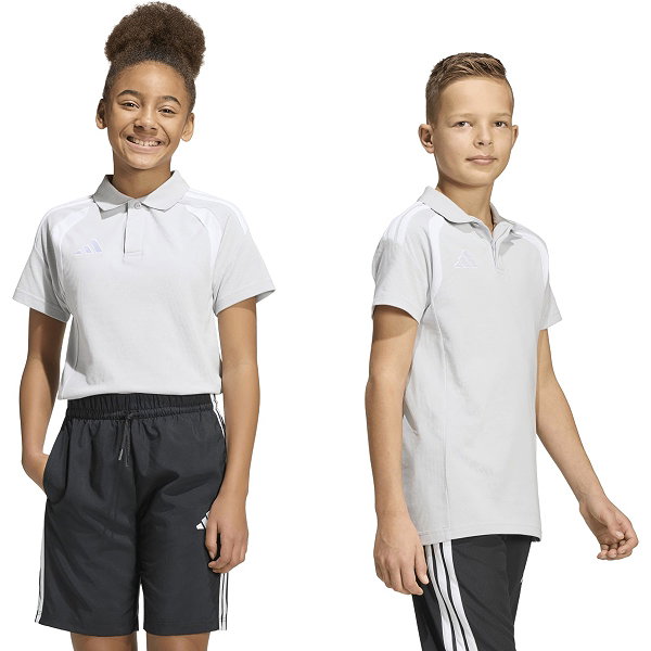 Adidas Tiro 26 League Poloshirt Kinder - Grau / Weiß