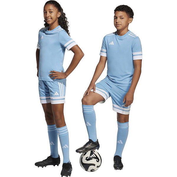 Adidas Squadra 25 Short Kinderen - Hemelsblauw / Wit
