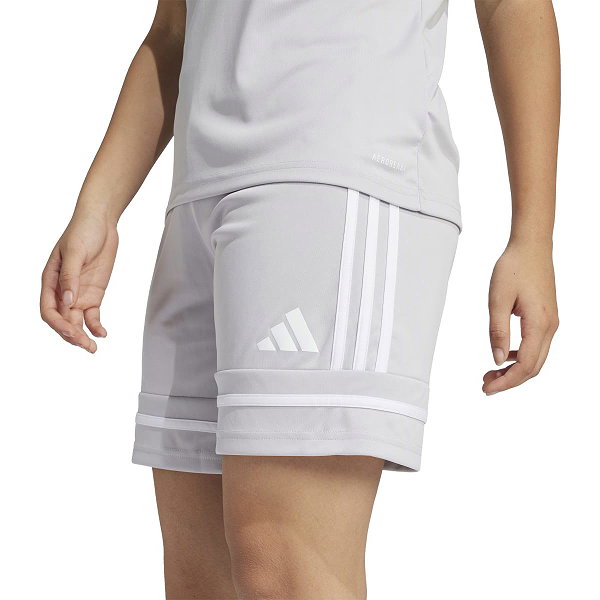 Adidas Squadra 25 Short Enfants - Gris / Blanc