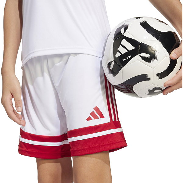 Adidas Squadra 25 Short Enfants - Blanc / Rouge