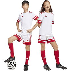 Présentation: Adidas Squadra 25 Short Enfants - Blanc / Rouge