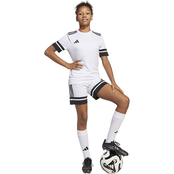 Adidas Squadra 25 Short Enfants - Blanc / Noir